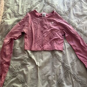 Gymshark Pink Long Sleeve Crop Top